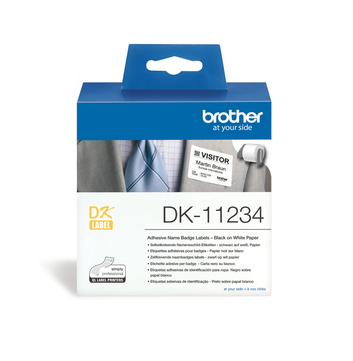 Brother DK-11234 Etiketten weiß (60 x 86mm, 260 Stück)