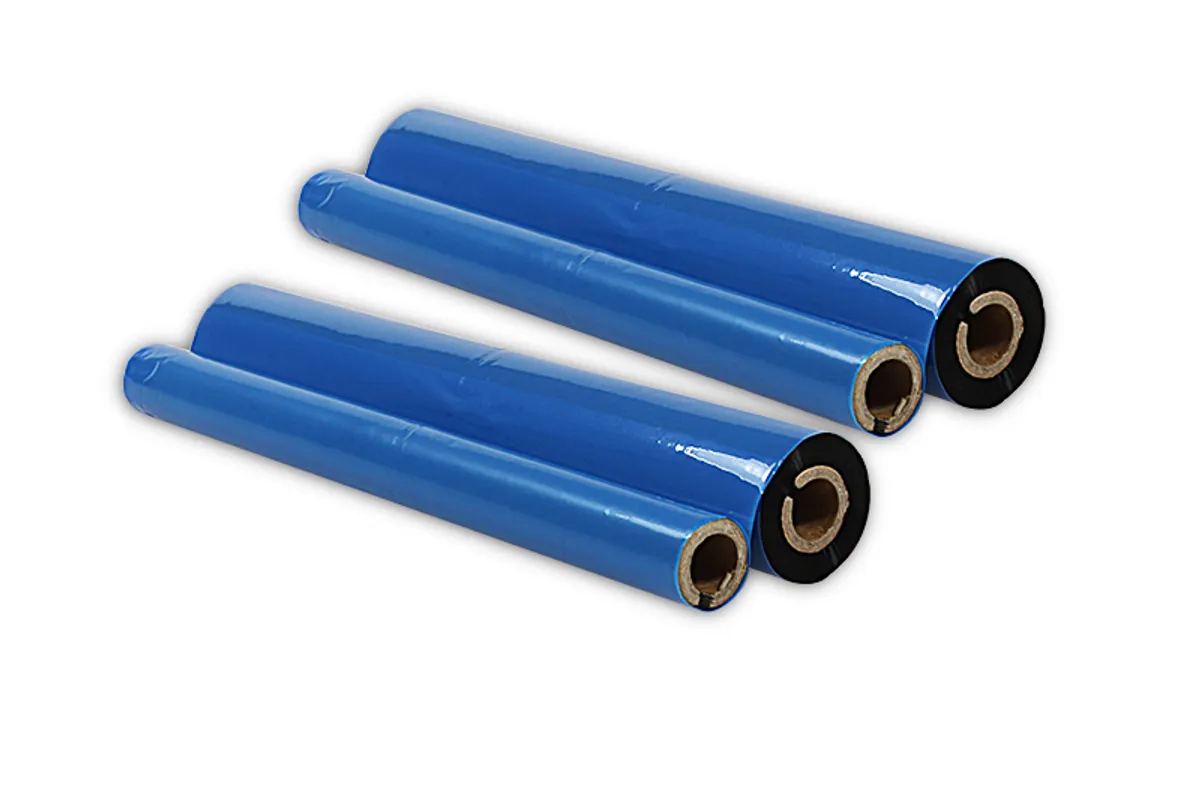 Thermo-Transfer-Rolle  kompatibel zu Brother PC-302RF schwarz  (2 Stück)