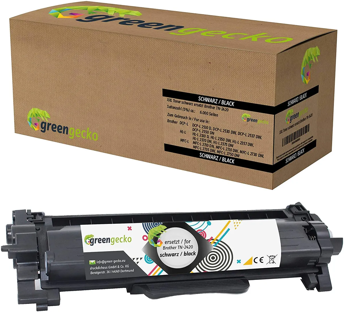 XXL green gecko Toner kompatibel zu Brother TN-2420XXL schwarz