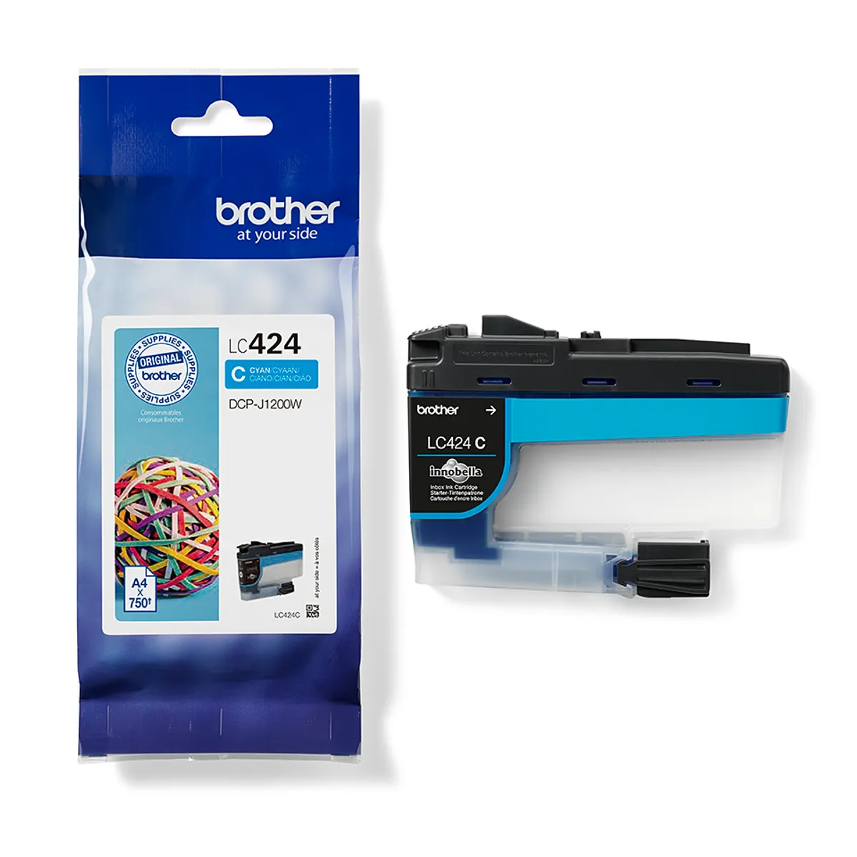 Brother LC-424 / LC-424C Tinte cyan