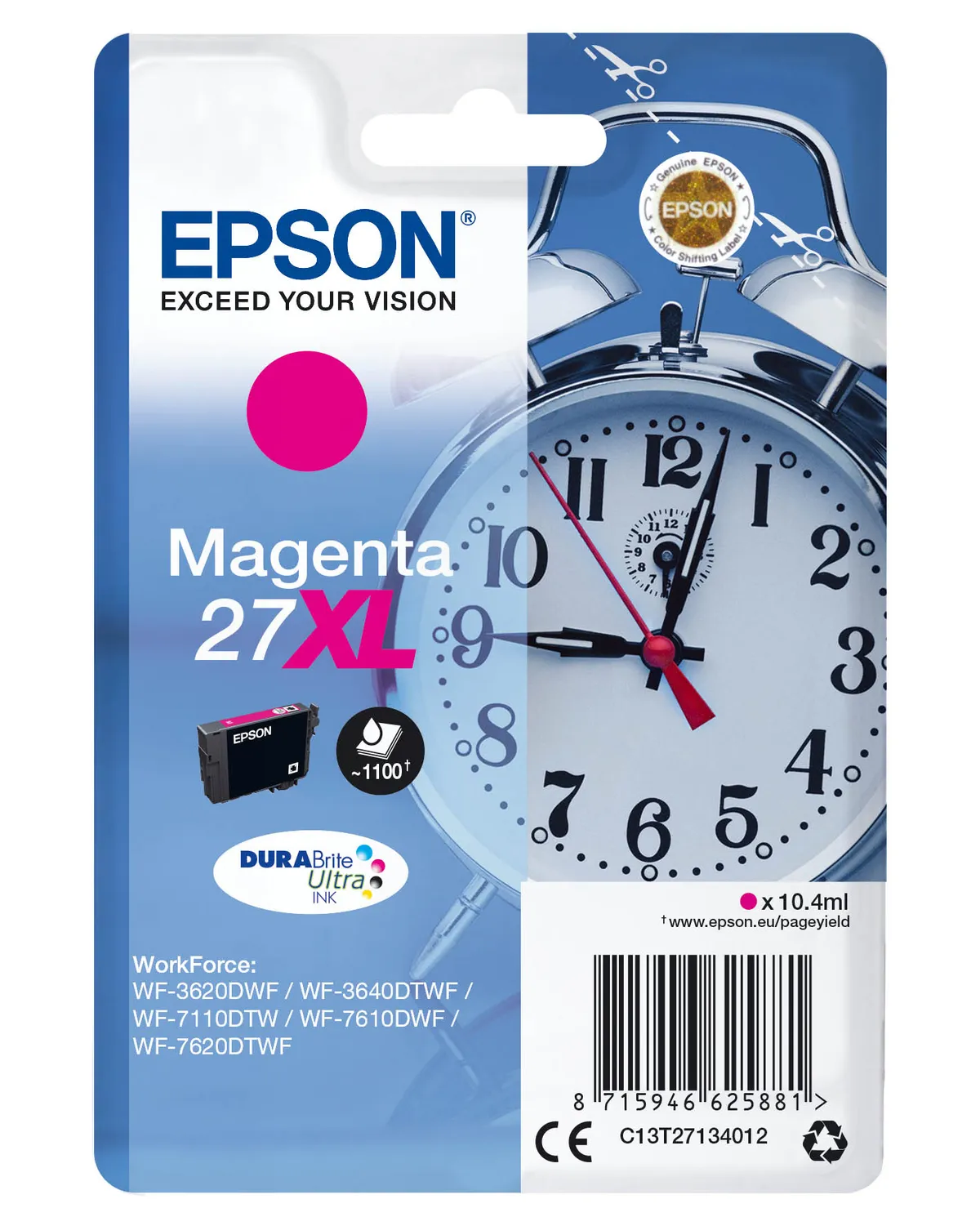 Epson 27XL / T2713 / C13T27134012 / C13T27134022 Tinte magenta