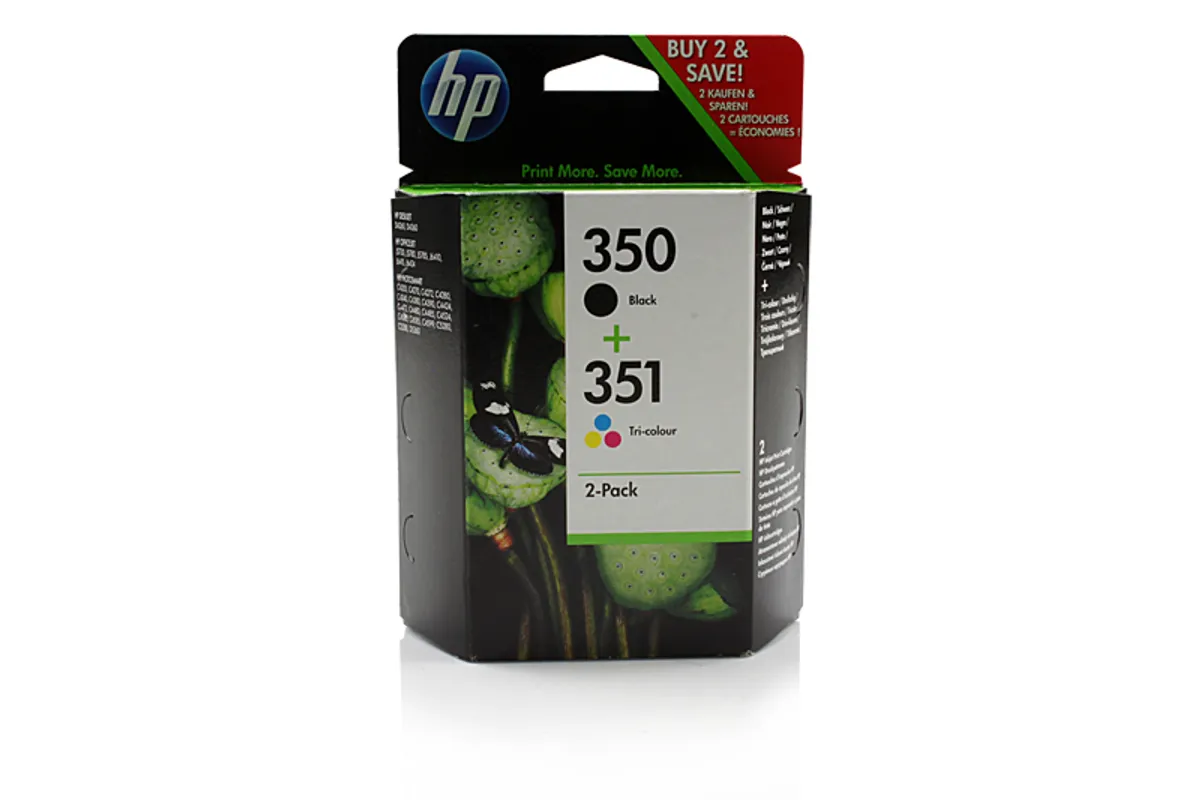 HP 350+351 / SD412EE Tinten Doppelpack schwarz, color (2 Stück)