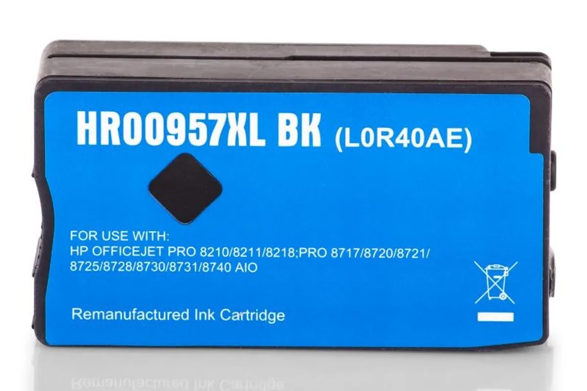 XXL Tinte kompatibel zu HP 957XL / L0R40AE schwarz