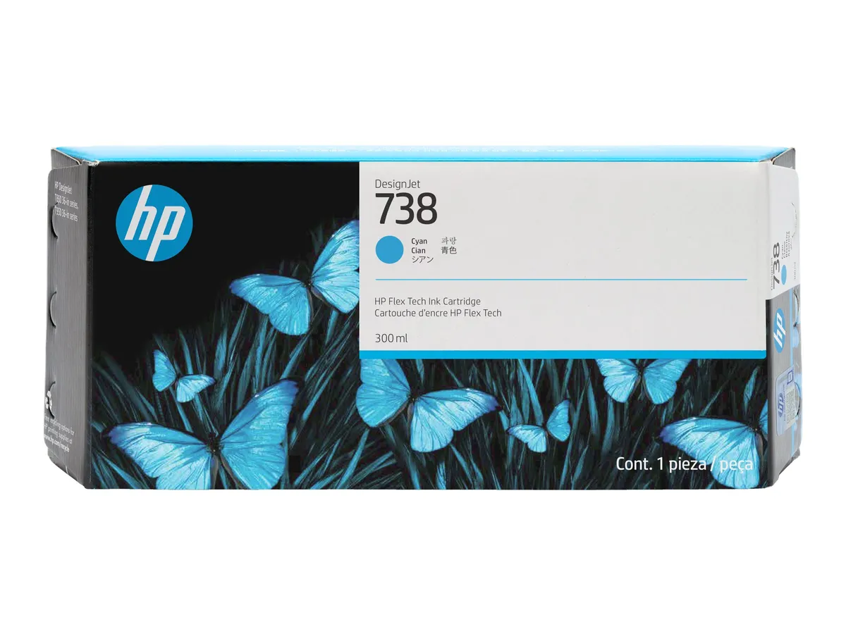 HP 738 / 676M6A Tinte cyan