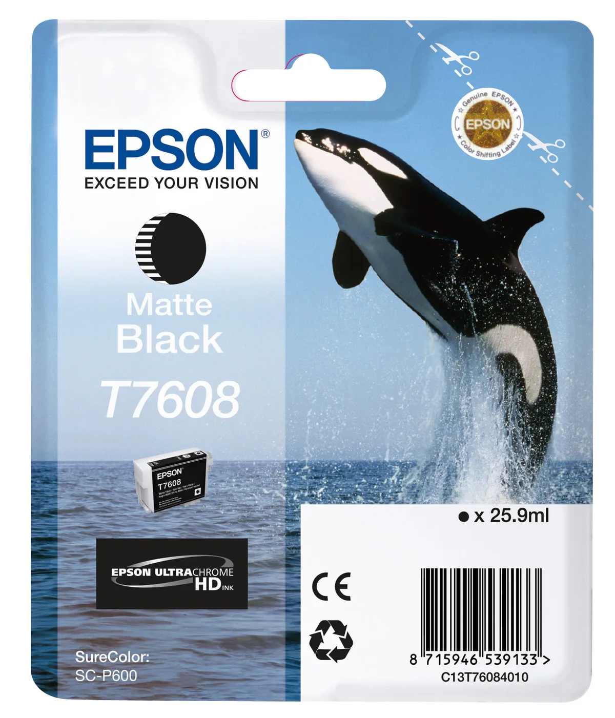 Epson T7608 / C13T76084010 Tinte matt schwarz
