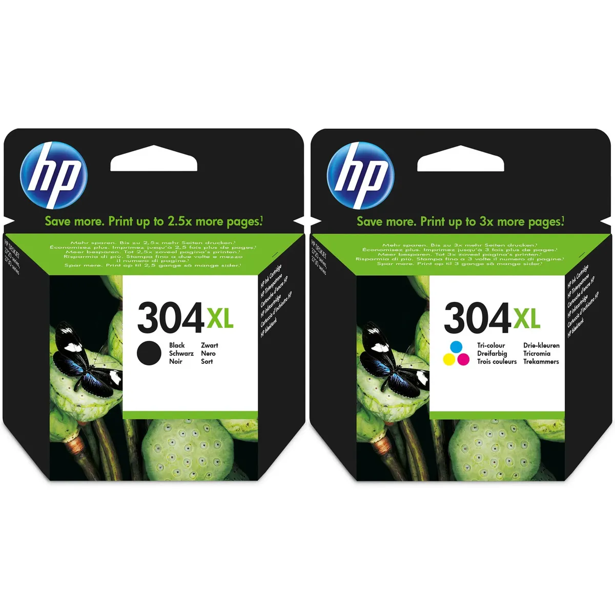 HP 304XL / N9K07AE & N9K08AE Tinten Sparset schwarz, color (2 Stück)