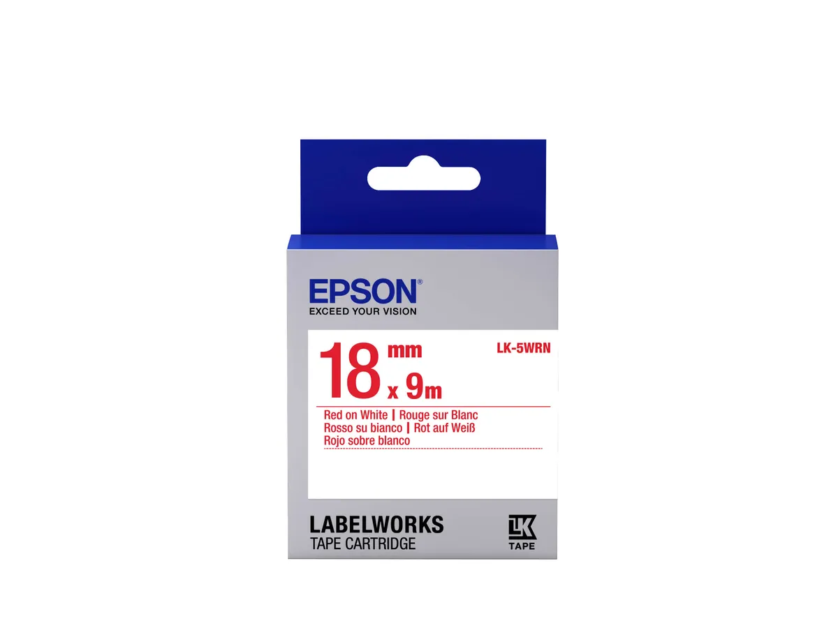 Epson LK-5WRN / C53S655007 Farbband /Farbrolle rot, weiß