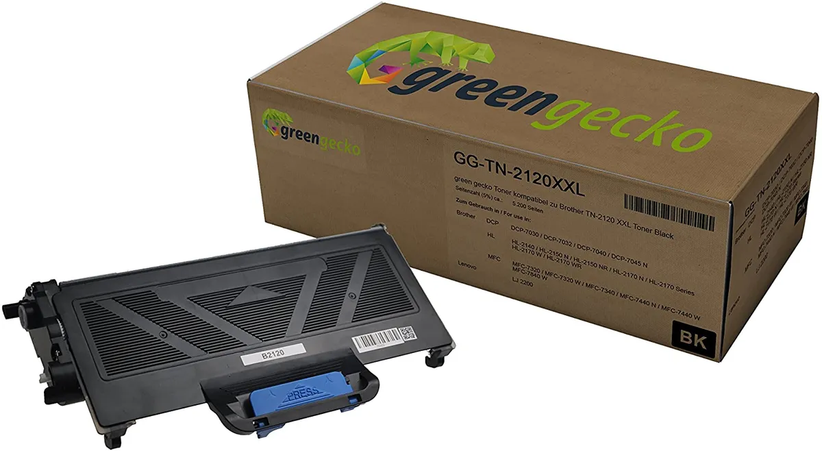XXL green gecko Toner kompatibel zu Brother TN-2120 schwarz