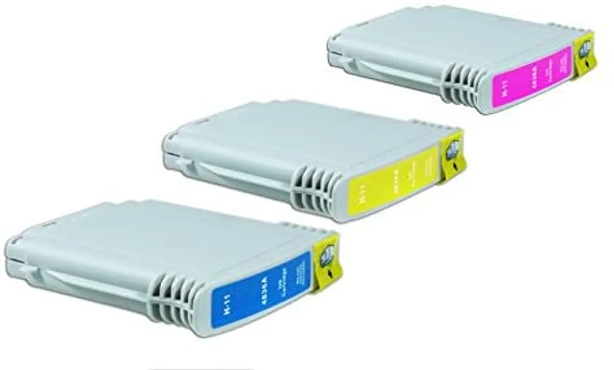 Tinten Sparset kompatibel zu HP 11 / C4836A - C4838A cyan, magenta, gelb  (3 Stück)