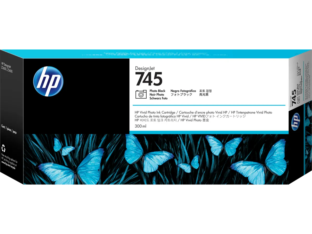 HP 745 / F9K04A Tinte schwarz
