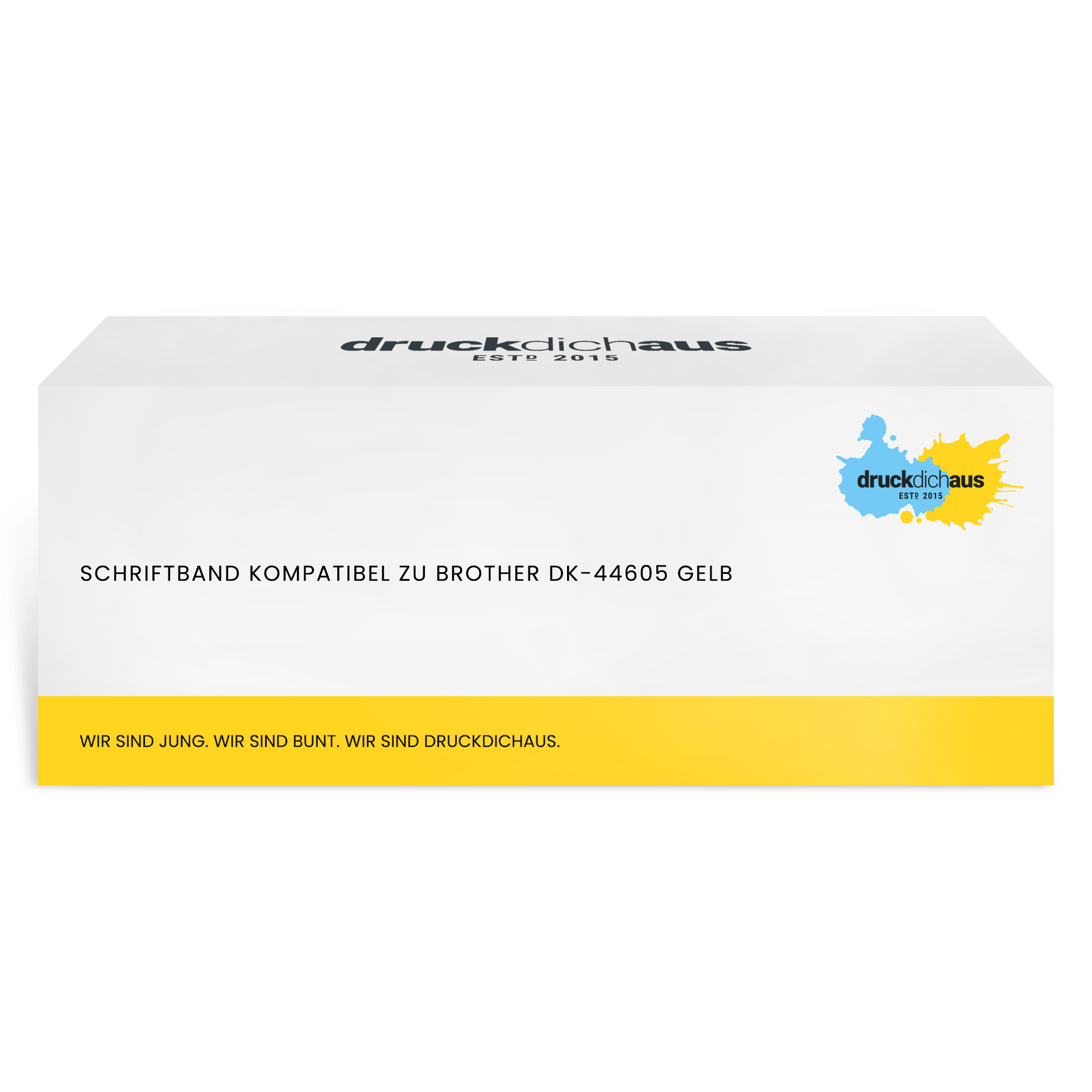 Etiketten kompatibel zu Brother DK-44605 gelb (endlos, 62mm x 30,48m)