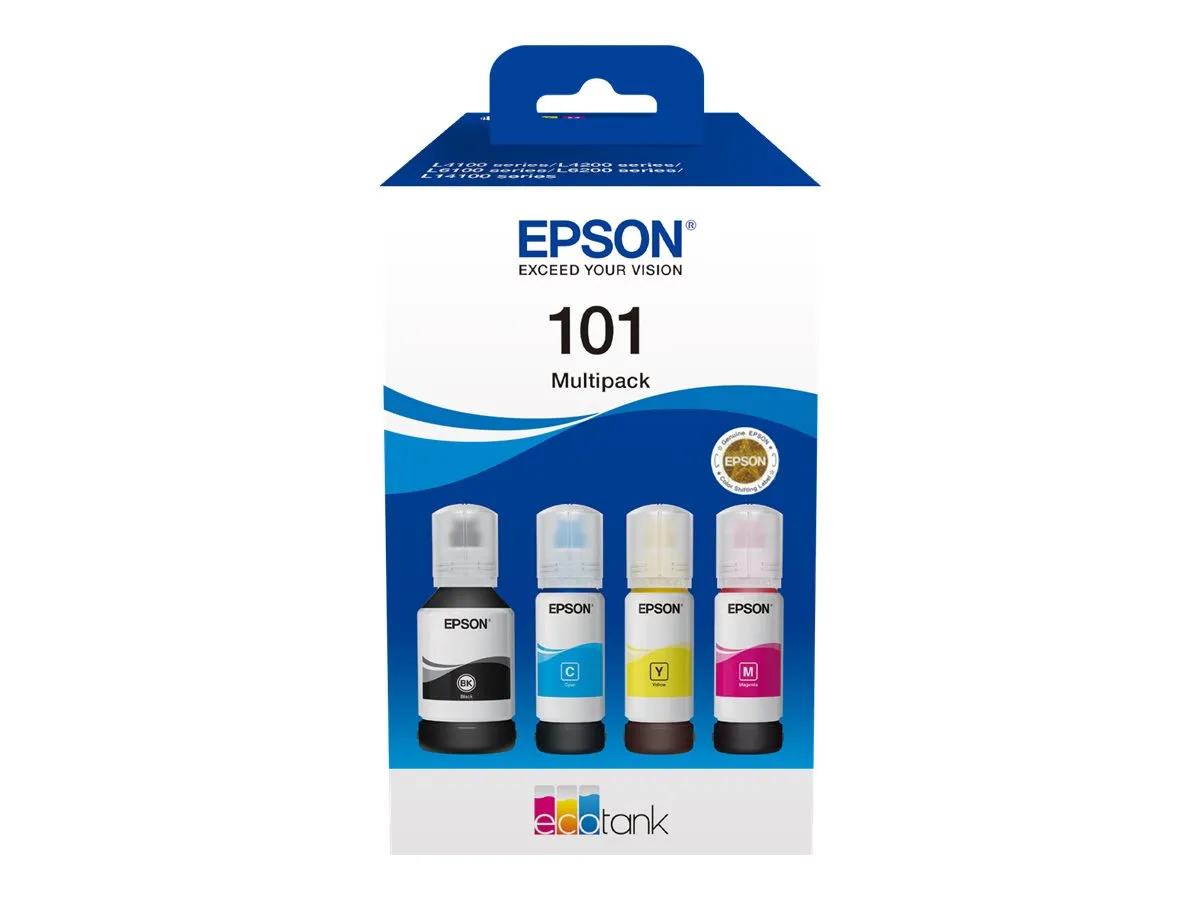 Epson 101 / T03V6 / C13T03V64A Tinten Sparset schwarz, cyan, magenta, gelb (4 Stück)