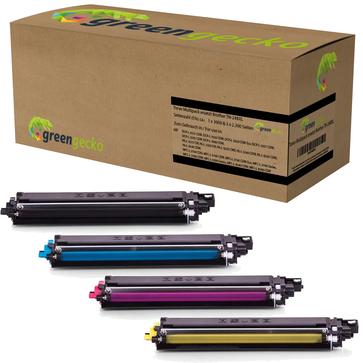 XL Toner Sparset kompatibel zu Brother TN-248XL schwarz, cyan, magenta, gelb  (4 Stück)