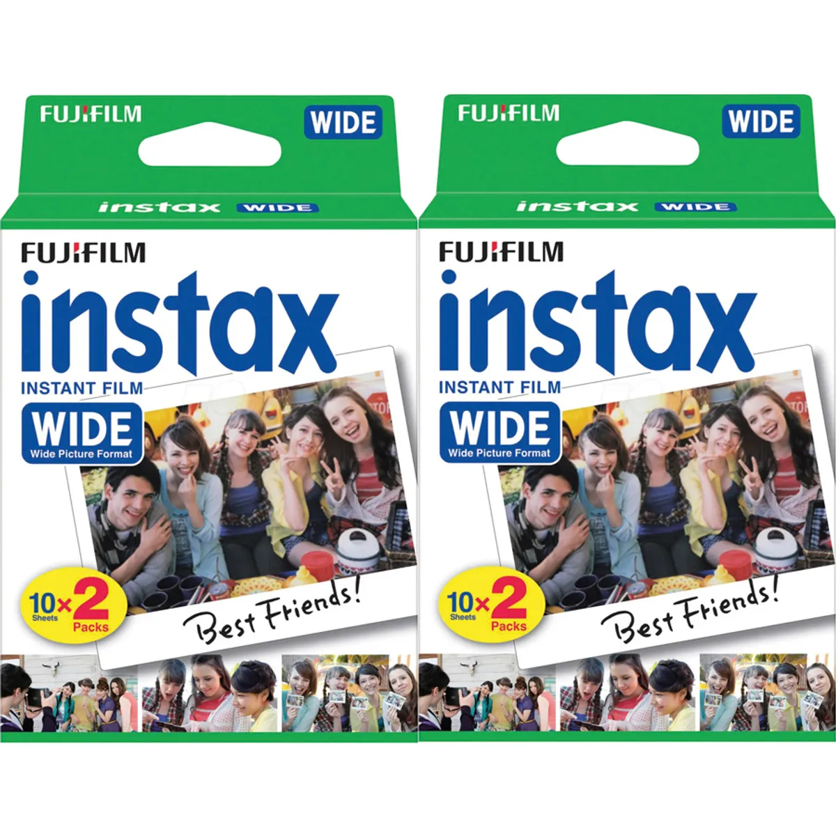 Fujifilm 16385995 / 16899922 / instax wide Instant Film (4 x 10 Aufnahmen)