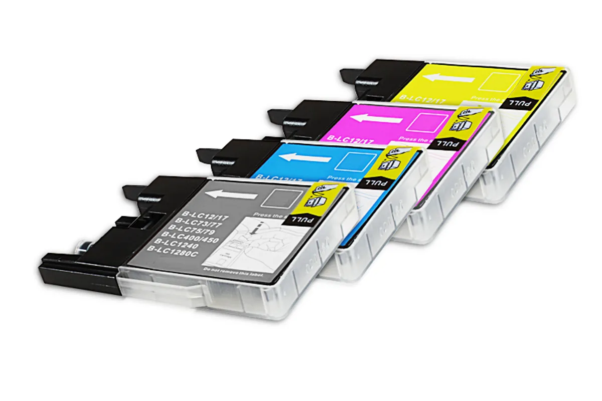XL Tinten Sparset kompatibel zu Brother LC-1280 schwarz, cyan, magenta, gelb  (4 Stück)