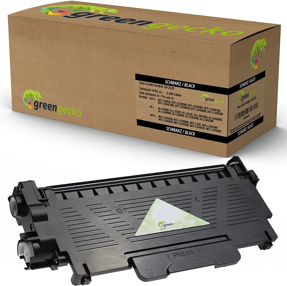XXL green gecko Toner kompatibel zu Brother TN-2310 / TN-2320 schwarz