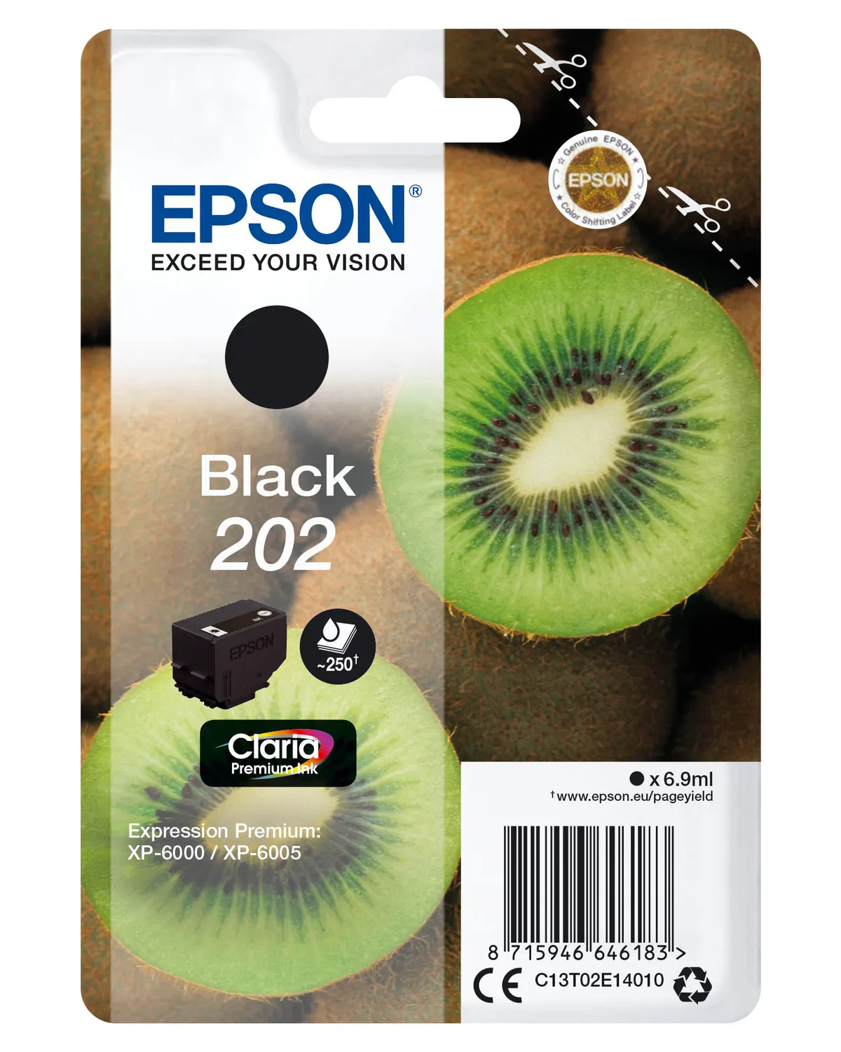 Epson 202 / T02E1 / C13T02E14010 / C13T02E14020 Tinte schwarz