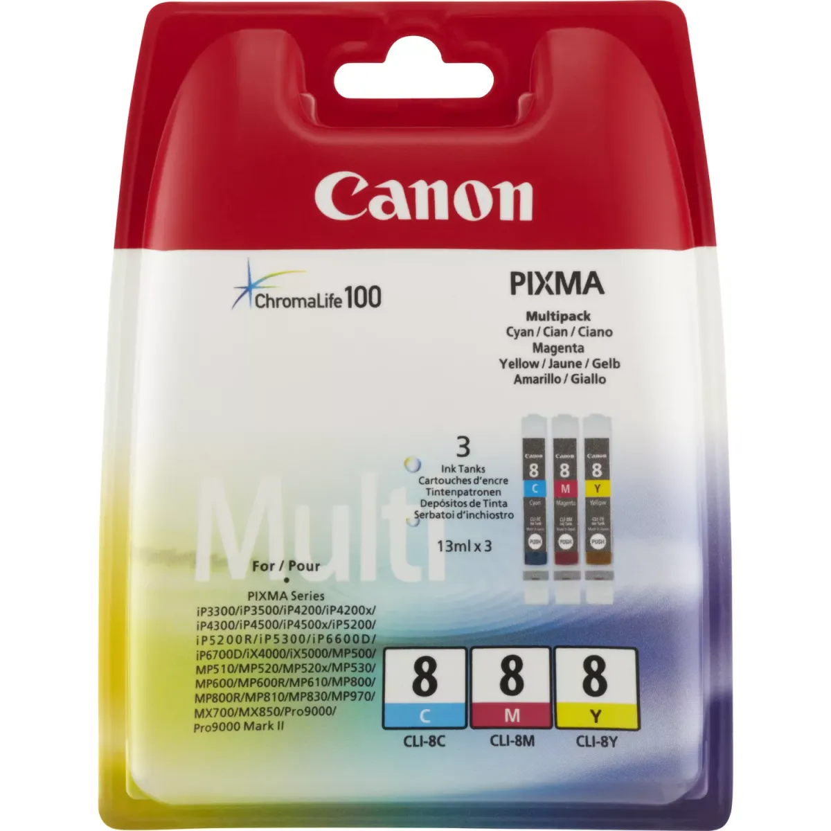Canon CLI-8 / 0621B026 Tinten Sparset cyan, magenta, gelb (3 Stück)