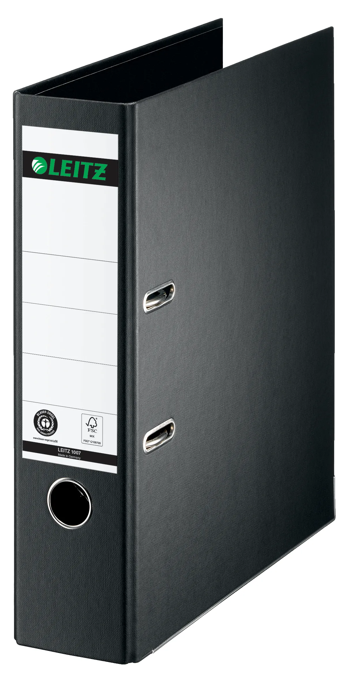 Leitz 10070095 Ordner schwarz (8cm breit, A4, Karton)