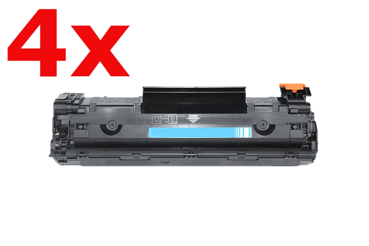 XXL Toner Sparset kompatibel zu HP 85A / CE285A schwarz  (4 Stück)