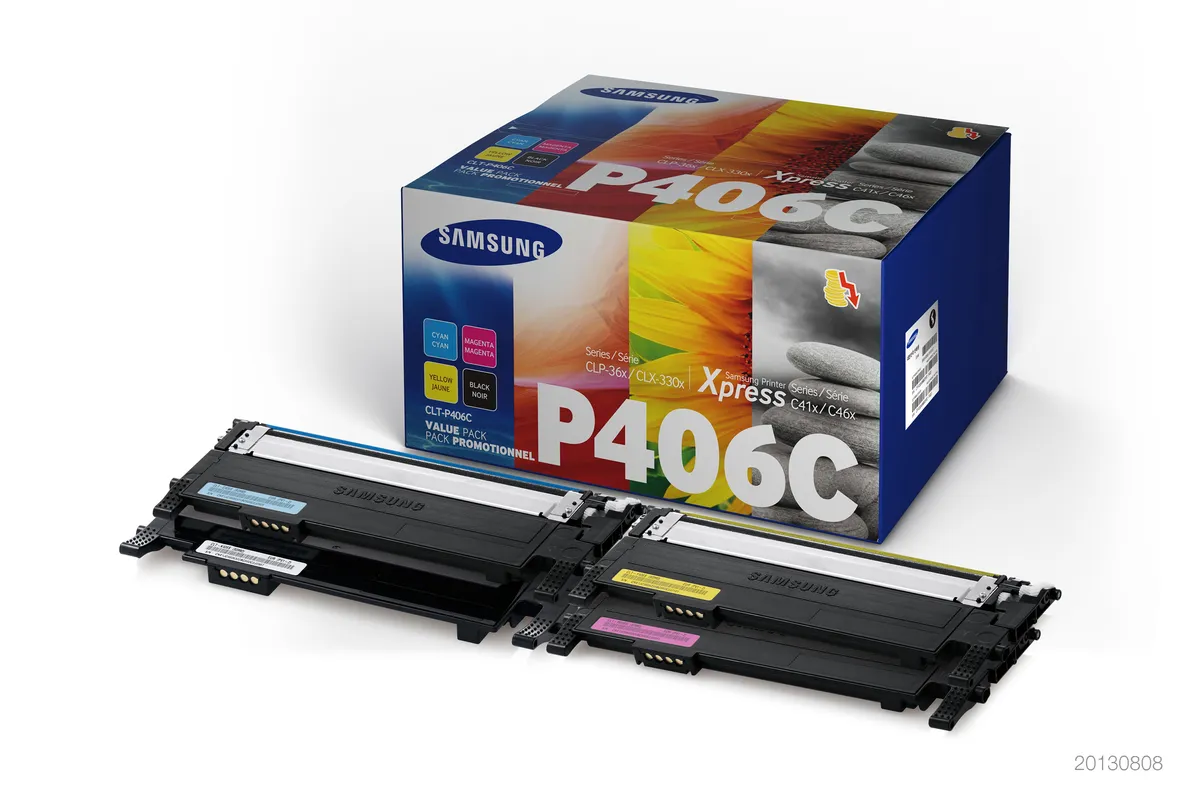 Samsung CLT-P406C / SU375A Toner Sparset schwarz, cyan, magenta, gelb (4 Stück)