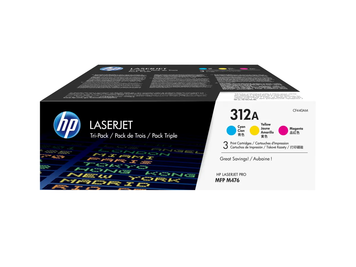 HP 312A / CF440AM Toner Sparset cyan, magenta, gelb (3 Stück)