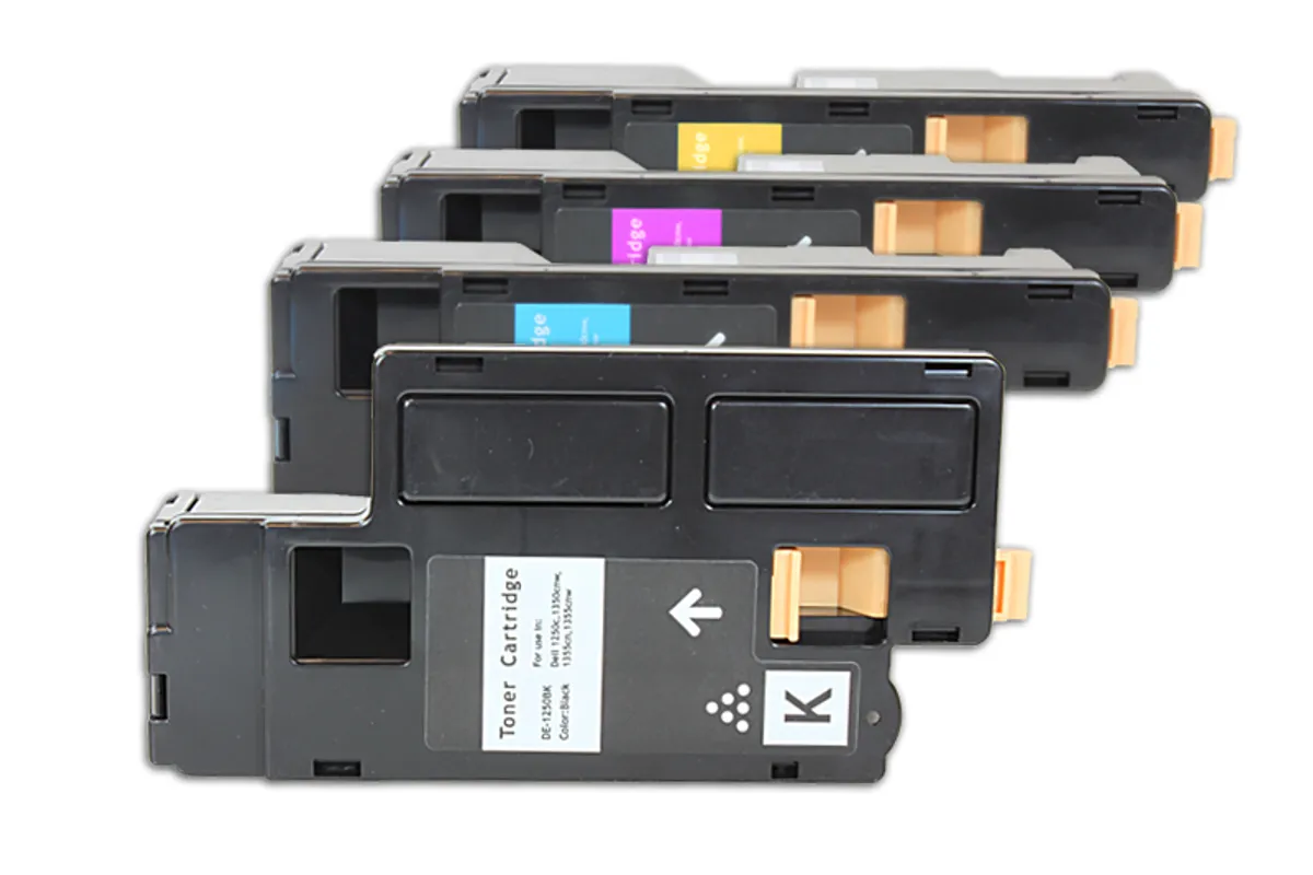 Toner Sparset kompatibel zu Dell 1250 / 593-11140 - 593-11143 schwarz, cyan, magenta, gelb  (4 Stück)