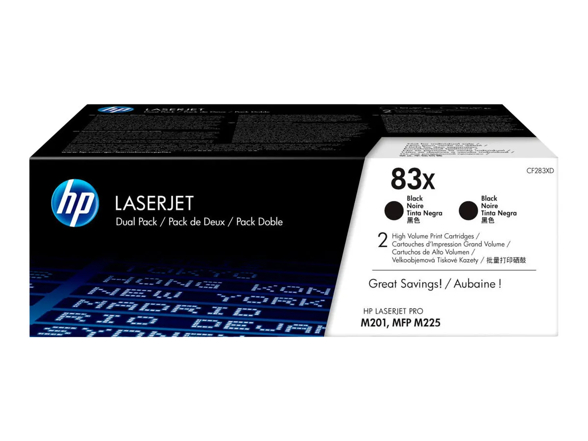 HP 83X / CF283XD Toner Doppelpack schwarz (2 Stück)