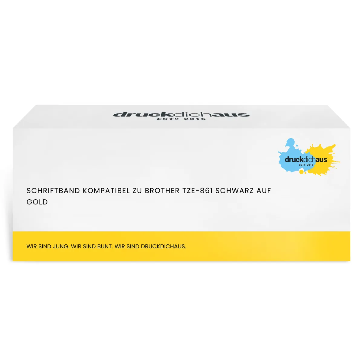 Schriftband kompatibel zu Brother TZe-861 schwarz auf gold (36mm x 8m)