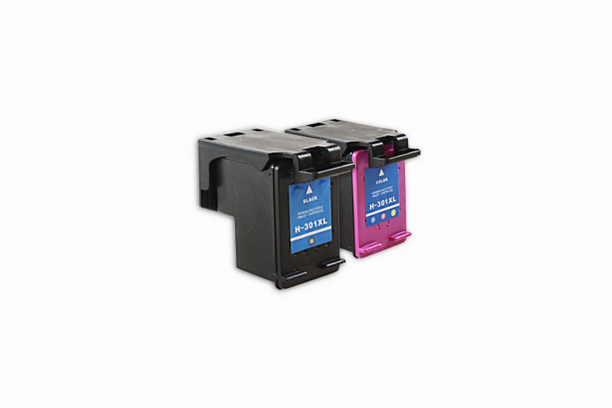 XL Tinten Doppelpack kompatibel zu HP 301XL / CH563EE - CH564EE schwarz, color  (2 Stück)