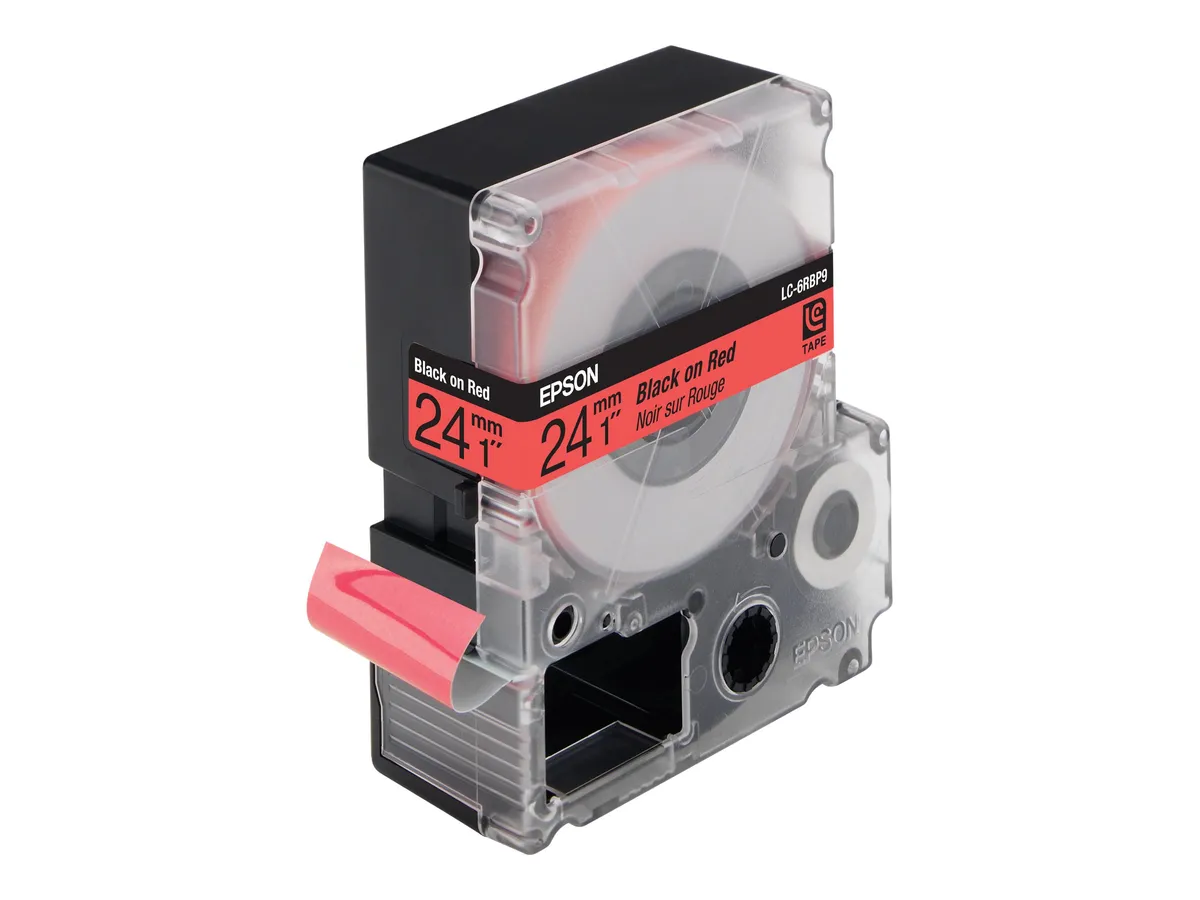 Epson LC-6RBP6 / C53S627400 Etiketten schwarz, rot