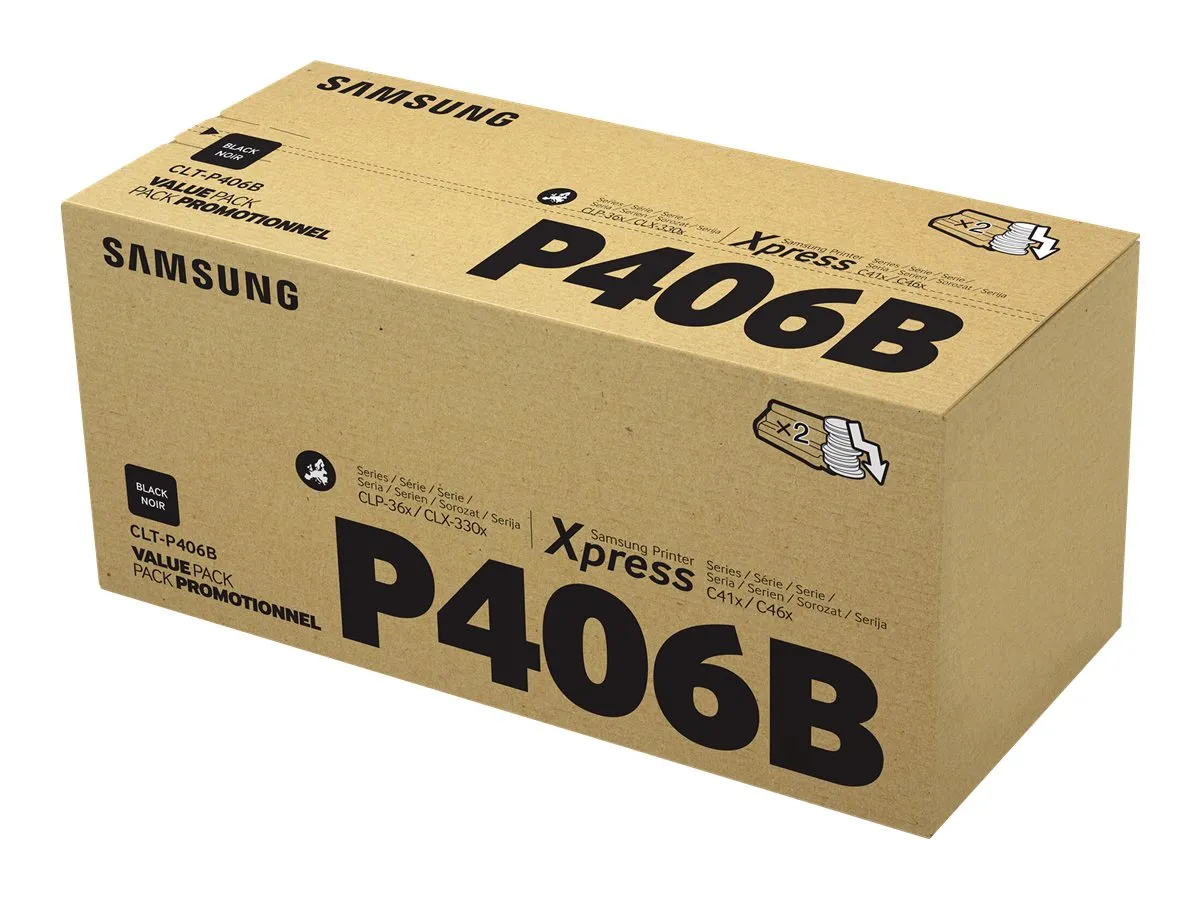 Samsung CLT-P406B / SU374A Toner Doppelpack schwarz (2 Stück)