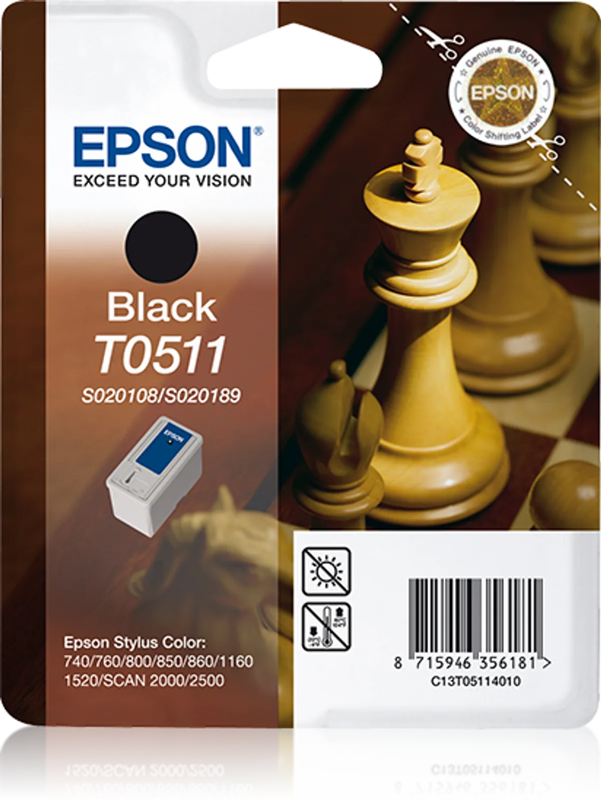 Epson T0511 / C13T05114210 Tinten Doppelpack schwarz (2 Stück)