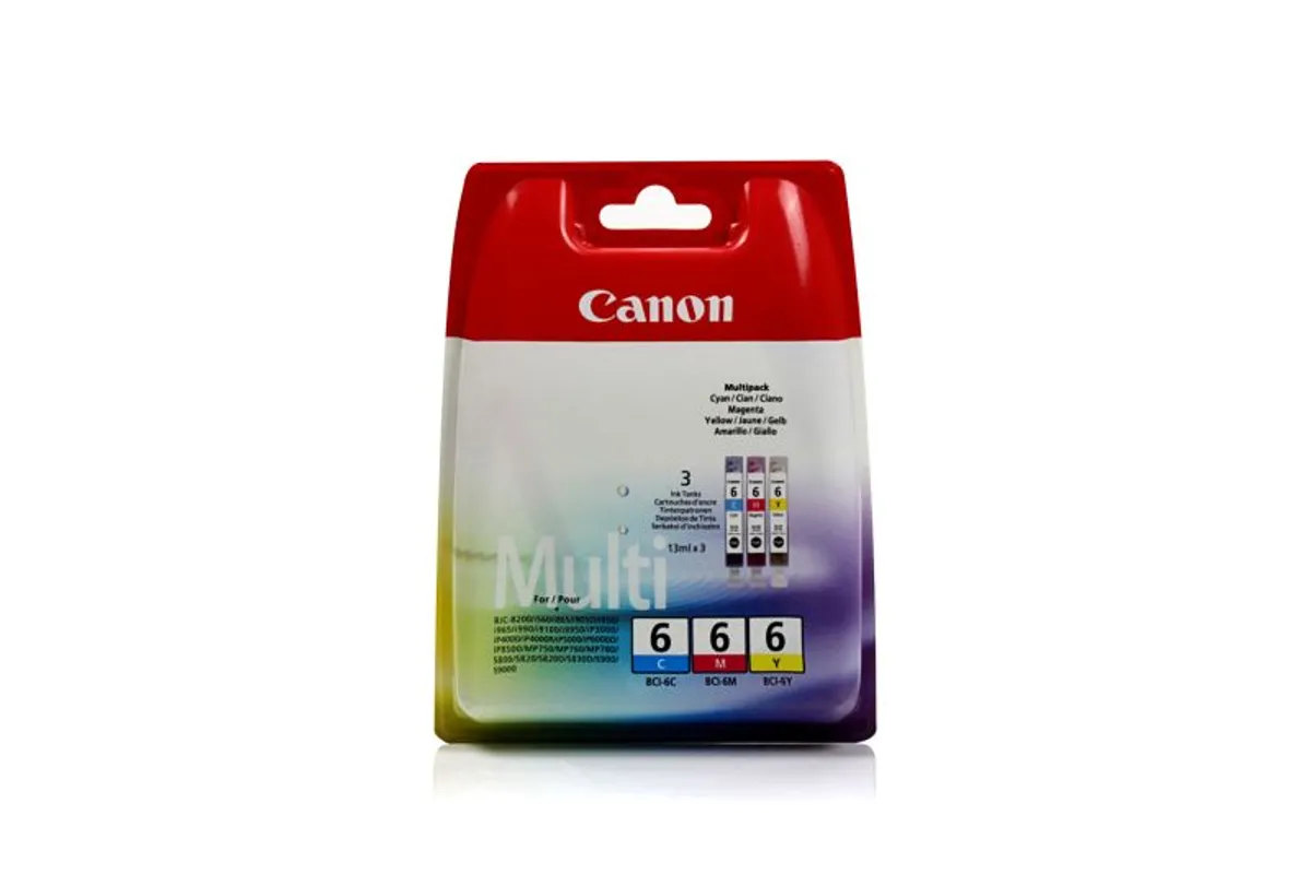 Canon BCI-6 / 4706A022 Tinten  cyan, magenta, gelb (3 Stück)