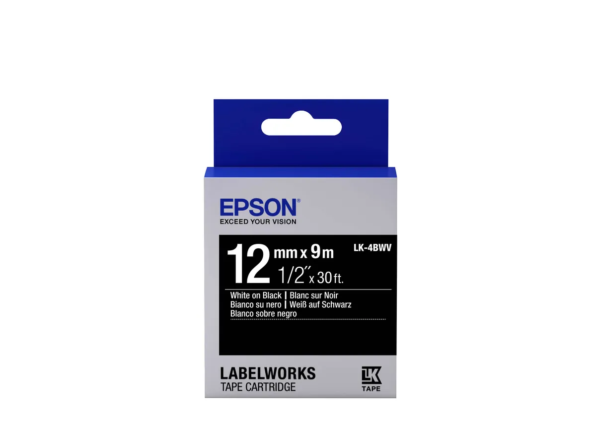 Epson LK-4BWV / C53S654009 Etiketten schwarz, weiß