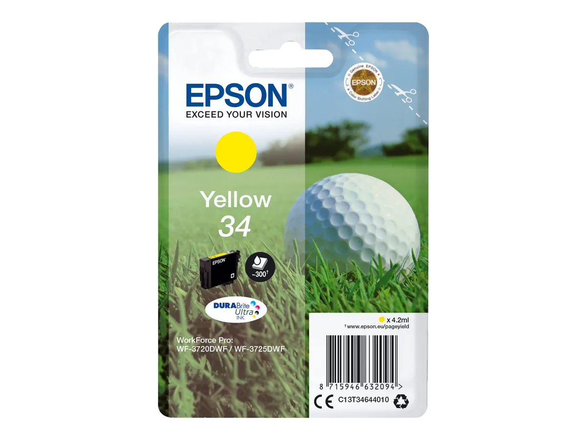 Epson 34 / T3464 / C13T34644010 / C13T34644020 Tinte gelb