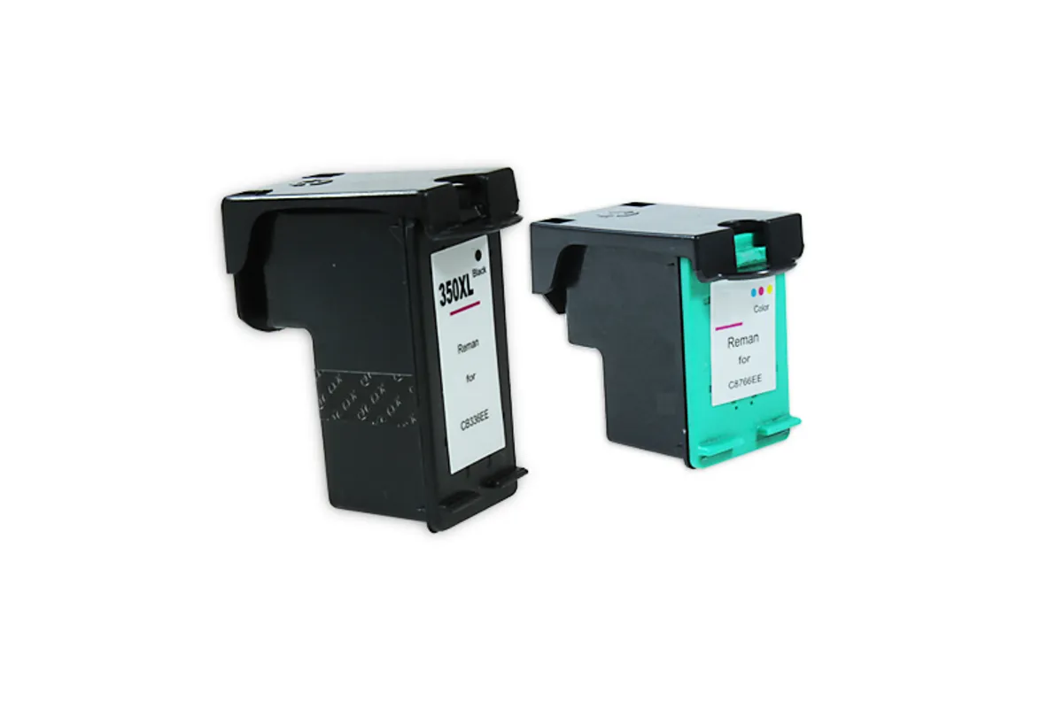 Tinten Sparset kompatibel zu HP 350XL / 351XL / SD412EE schwarz, color  (2 Stück)