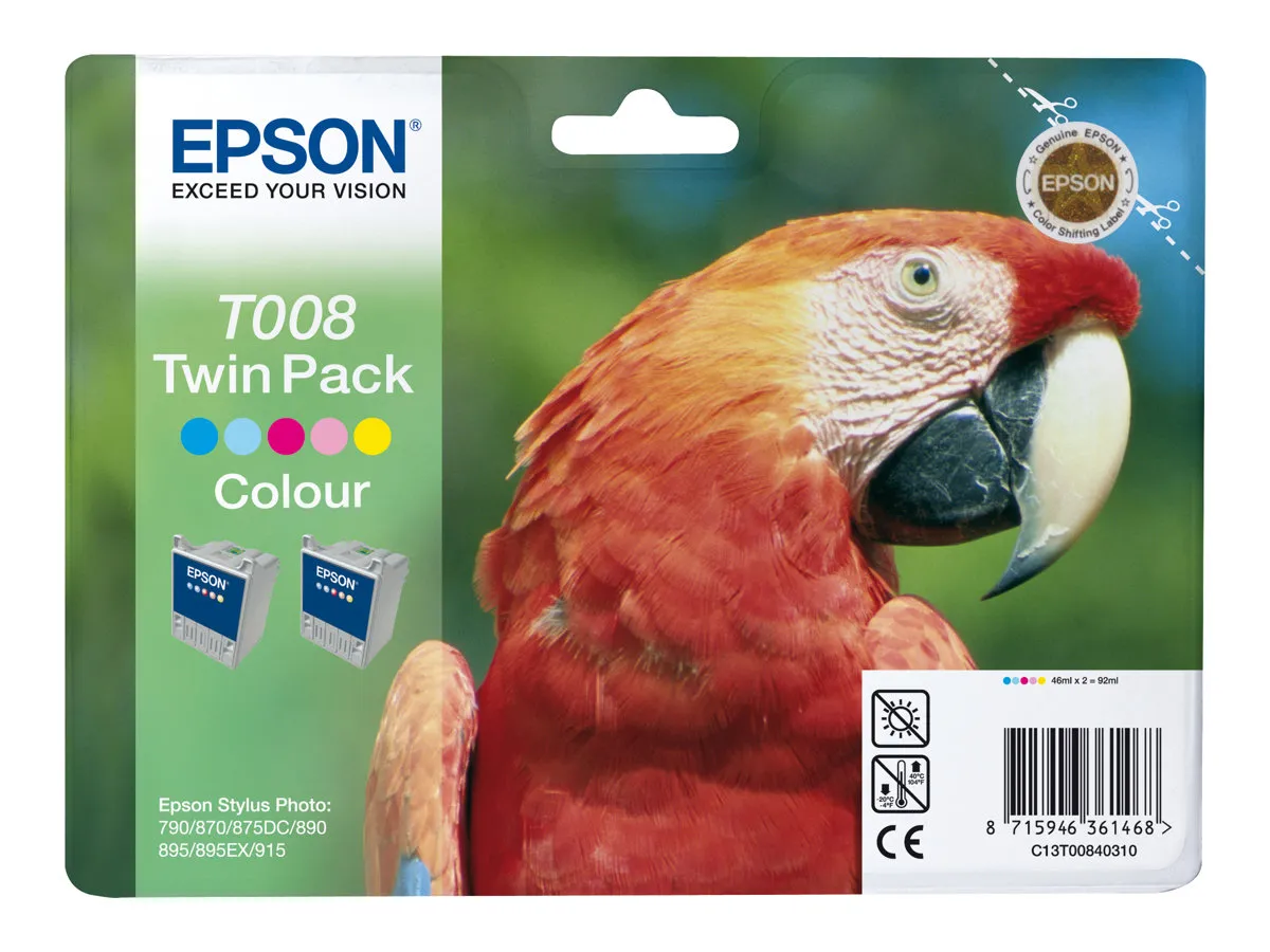 Epson T008 / C13T00840310 Tinten Doppelpack color (2 Stück)