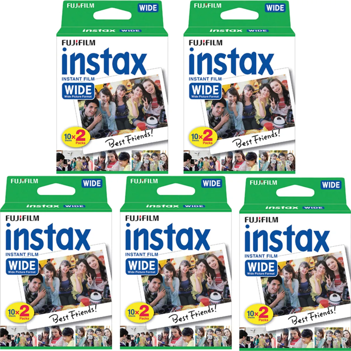 Fujifilm 16385995 / 16899922 / instax wide Instant Film (10 x 10 Aufnahmen)