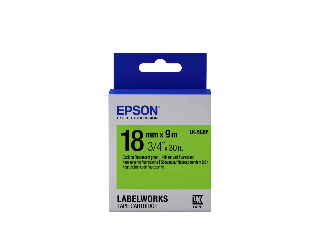 Epson LK-5GBF / C53S655005 Etiketten schwarz, grün
