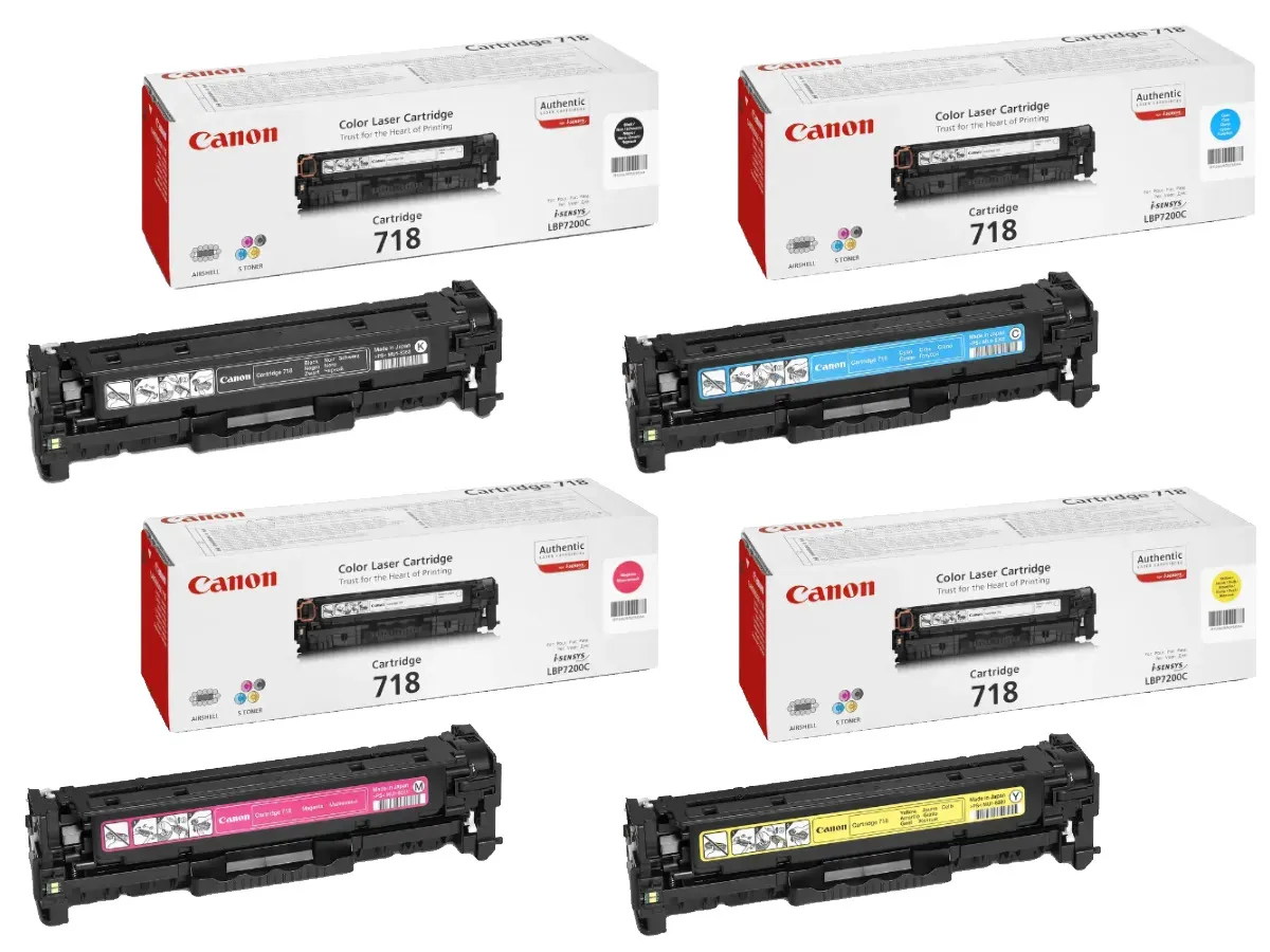 Canon 718 / 2659B002 / 2660B002 / 2661B002 / 2662B002 Toner Sparset schwarz, cyan, magenta, gelb (4 Stück)