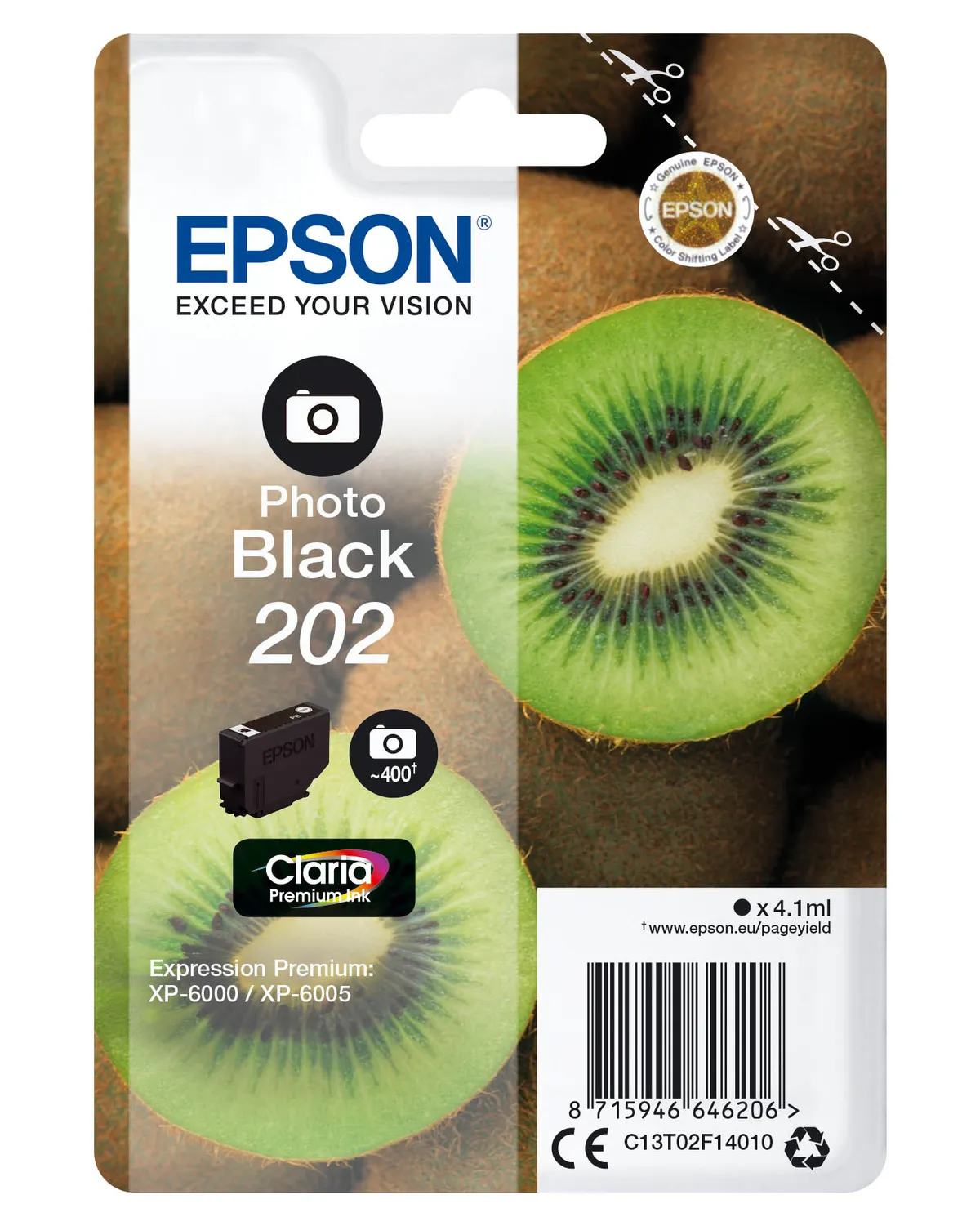 Epson 202 / T02F1 / C13T02F14010 / C13T02F14020 Tinte photo schwarz