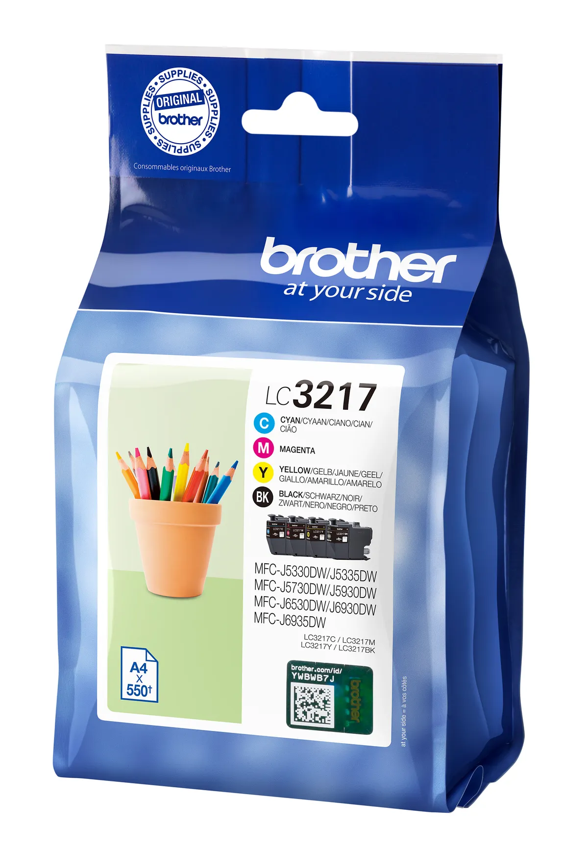 Brother LC-3217VALDR Tinten Sparset schwarz, cyan, magenta, gelb (4 Stück)