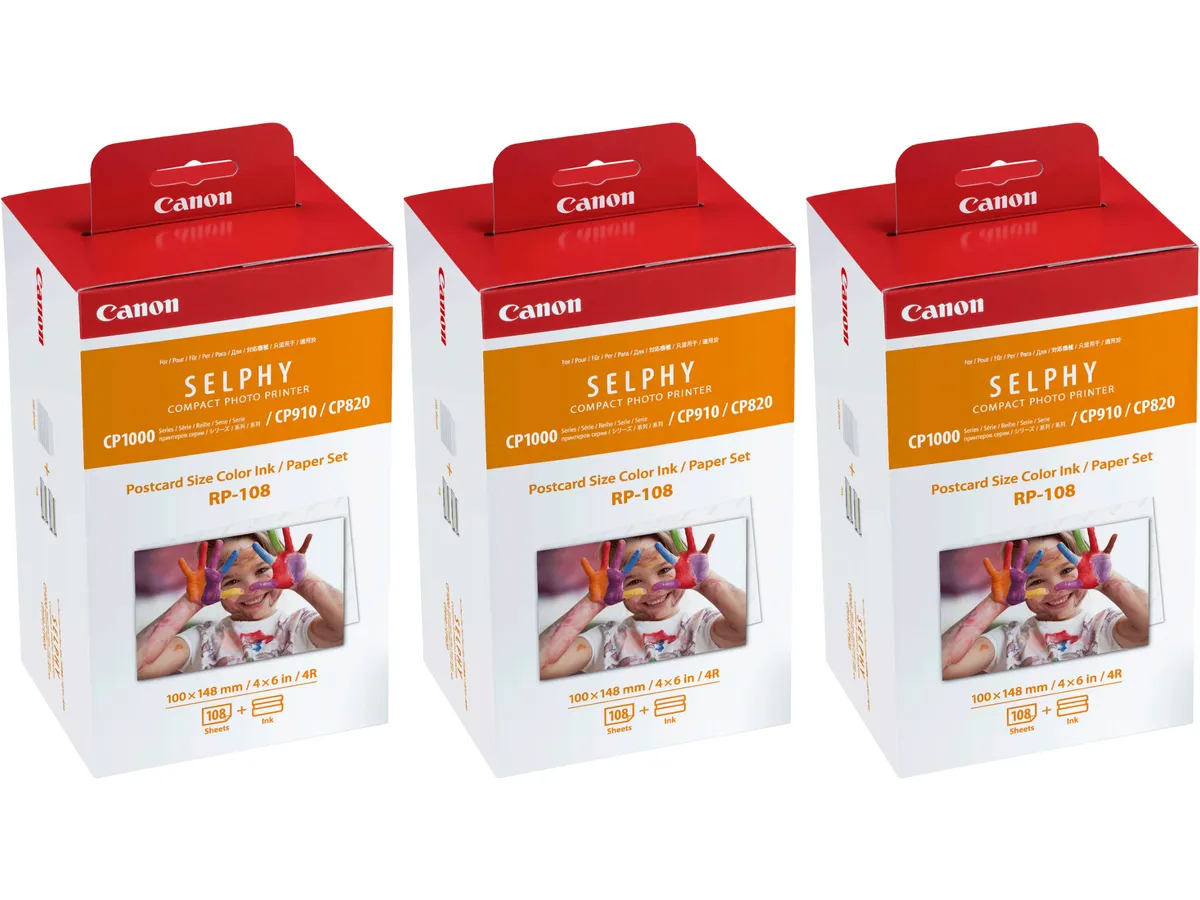 Canon RP-108 / 8568B001 Farbpatrone & Fotopapier Sparset color (3 Stück)
