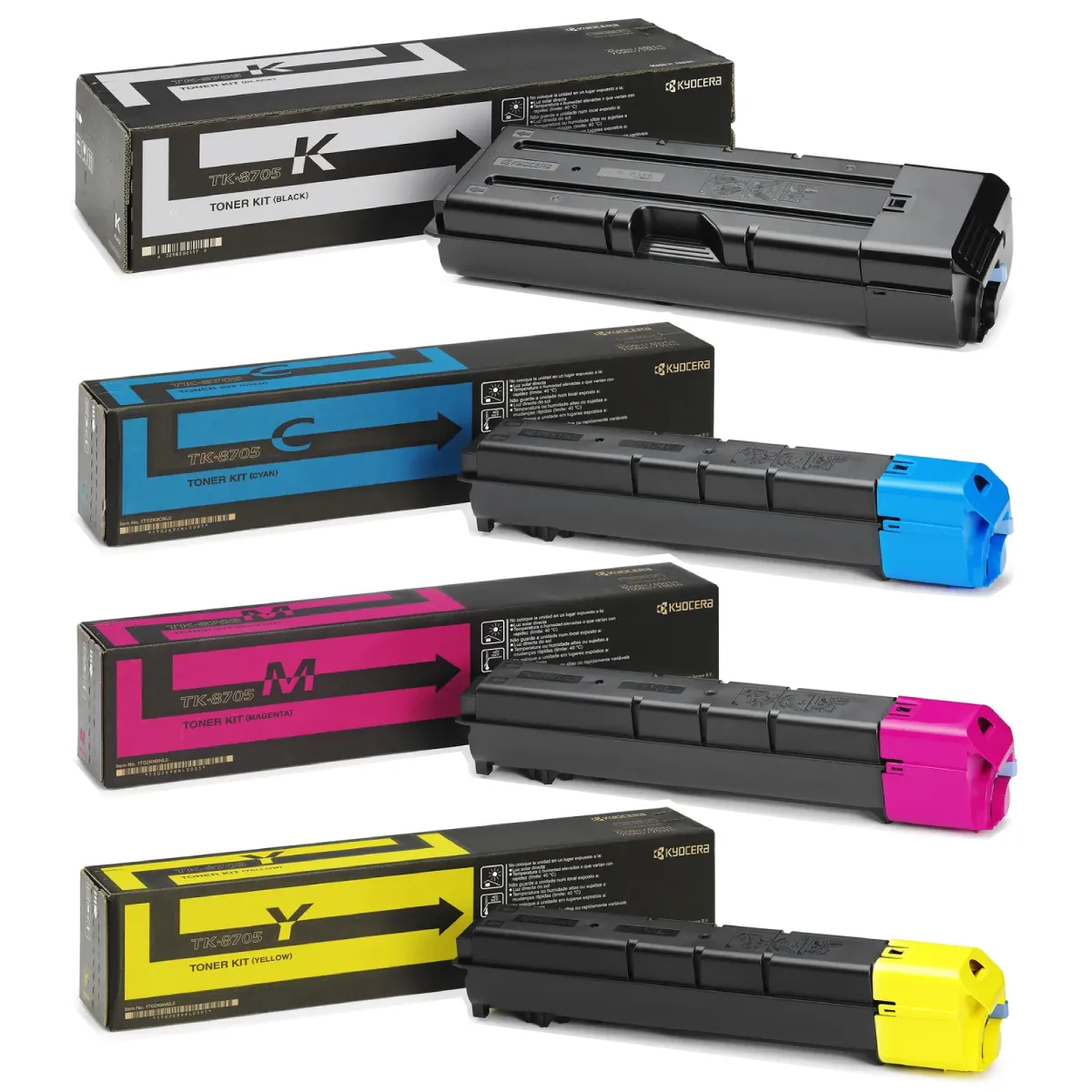 Kyocera TK-8705 Toner Sparset schwarz, cyan, magenta, gelb (4 Stück)