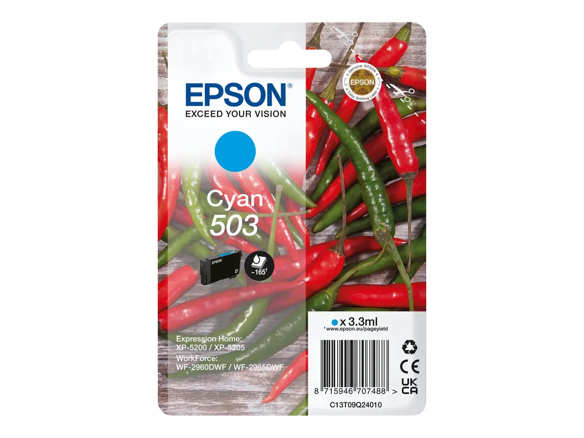 Epson 503 / T09Q2 / C13T09Q24010 Tinte cyan