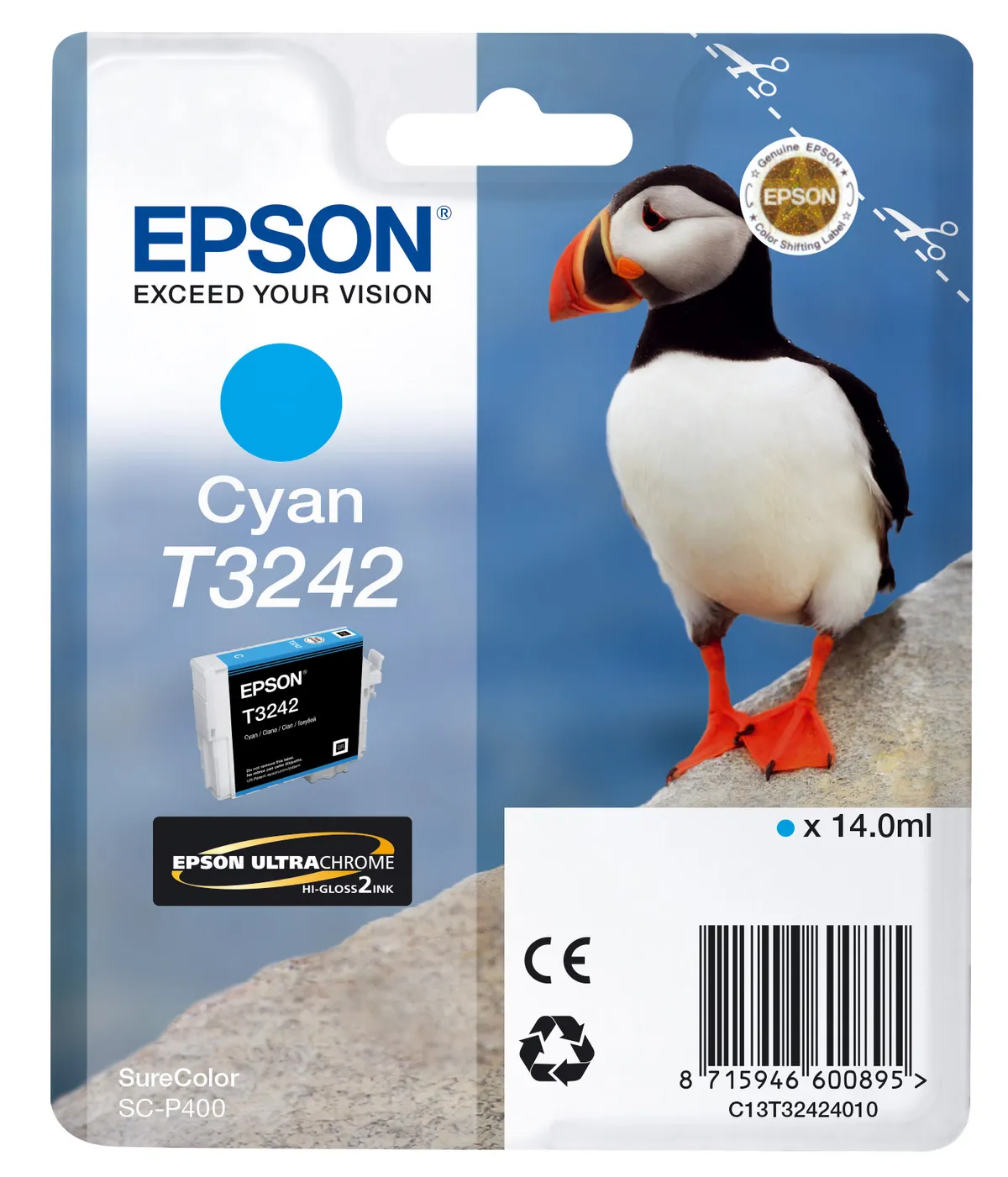 Epson T3242 / C13T32424010 Tinte cyan