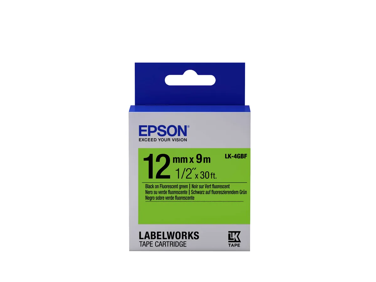 Epson LK-4GBF / C53S654018 Etiketten schwarz, grün