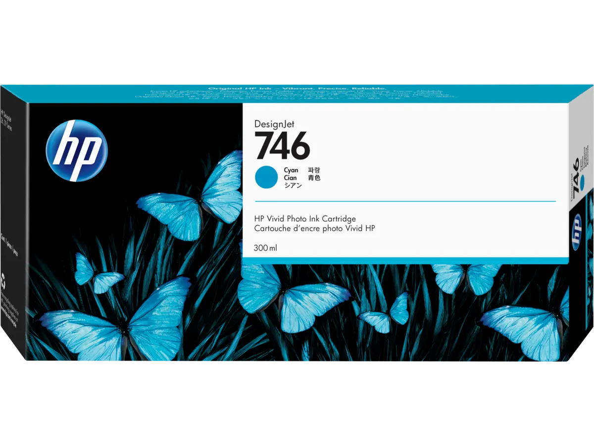 HP 746 / P2V80A Tinte cyan