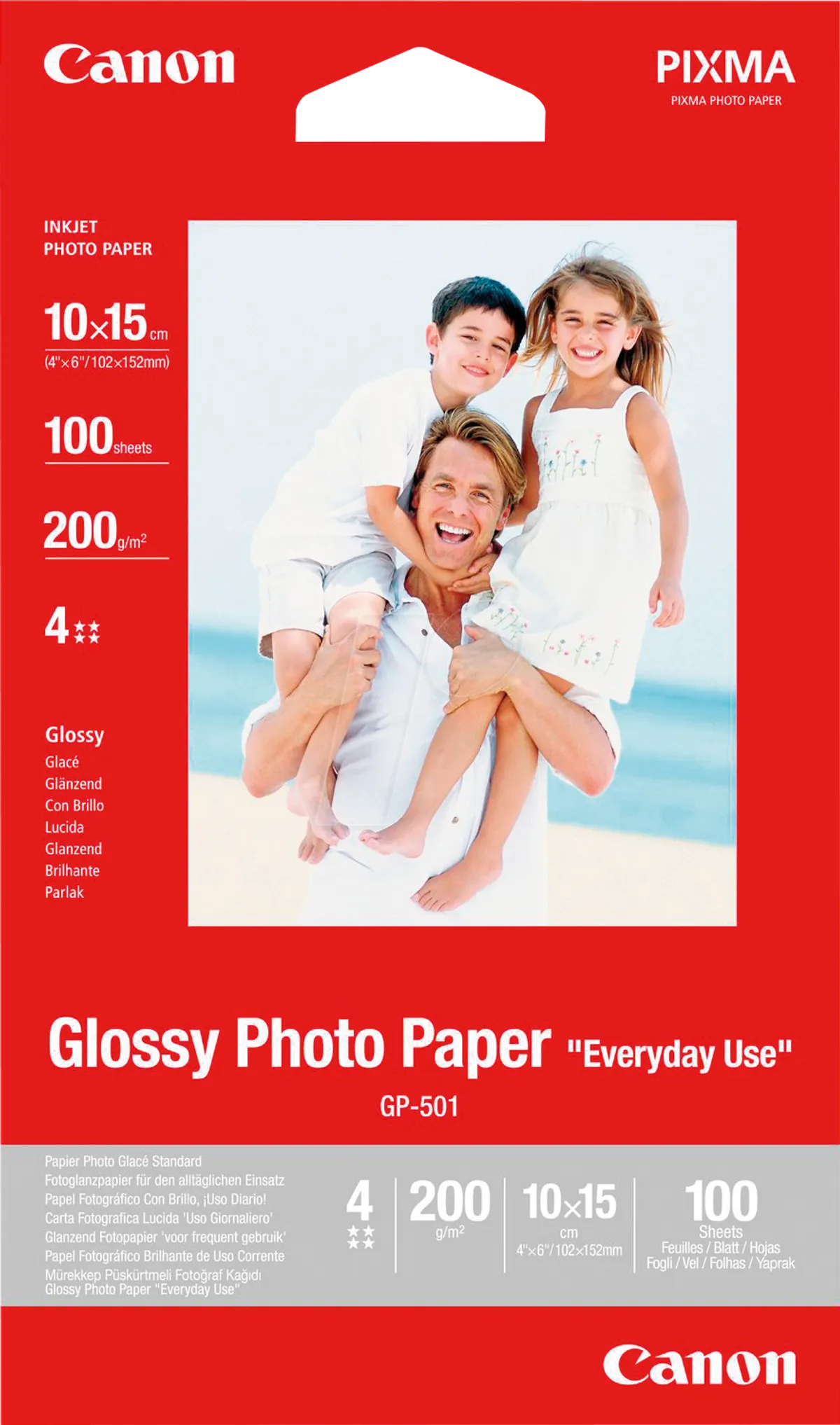Canon GP-501 / 0775B003 Fotopapier (10 x 15cm, 4''x 6'', 100 Blatt, 200 g/m²)